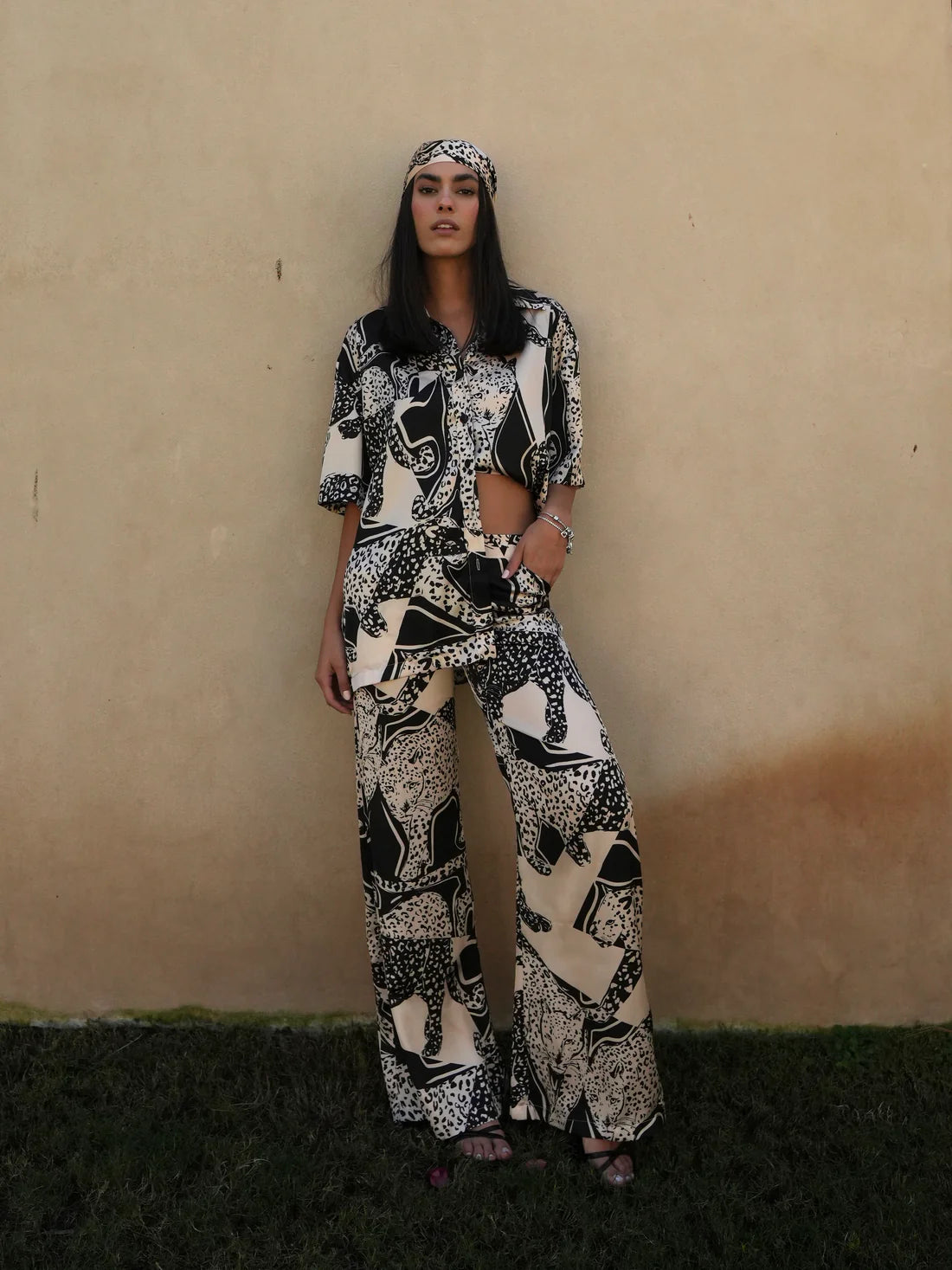 Pantalón Nia Jaguar Negro/Beige