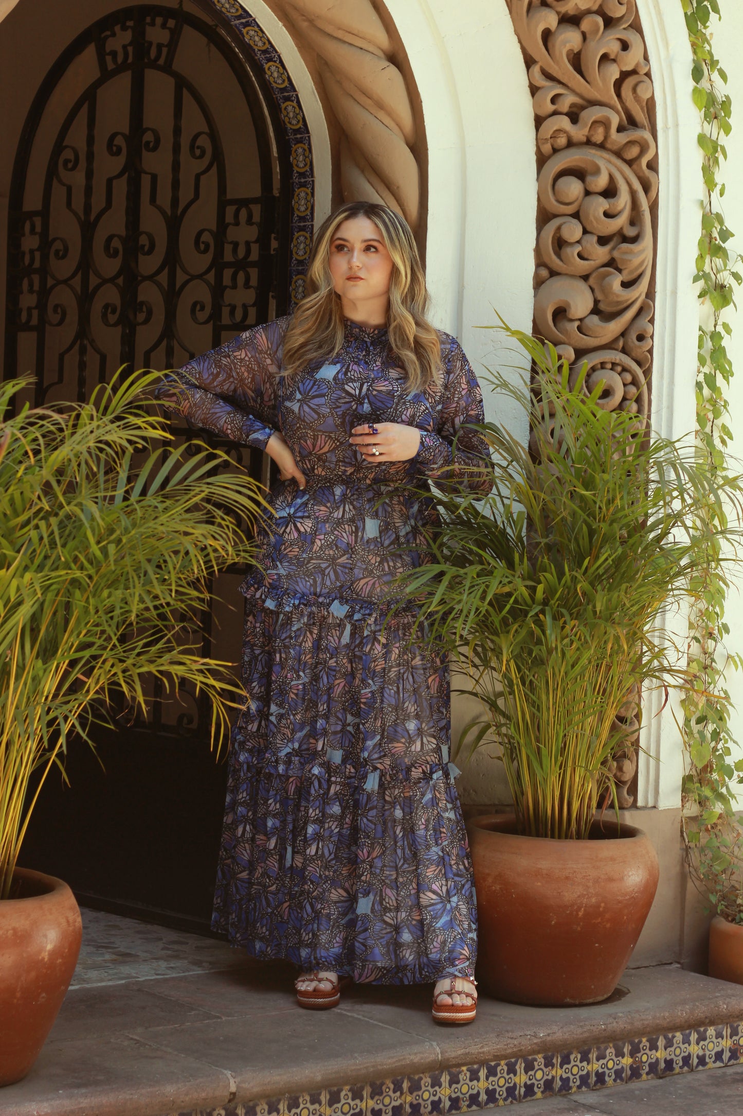 Vestido Mariposas Azul