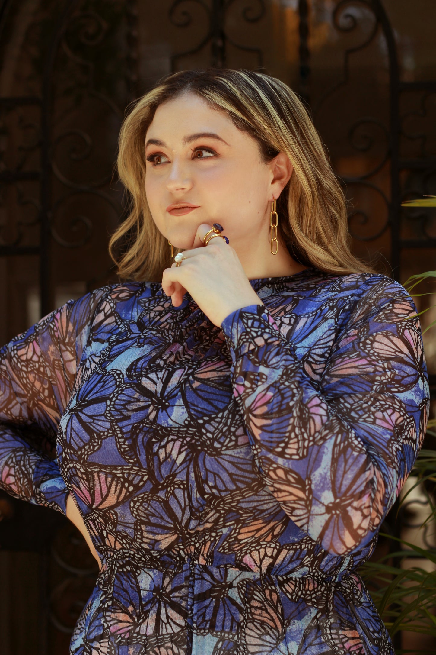 Vestido Mariposas Azul