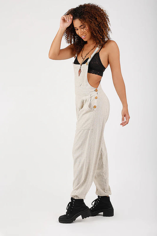 Overall Botones Beige
