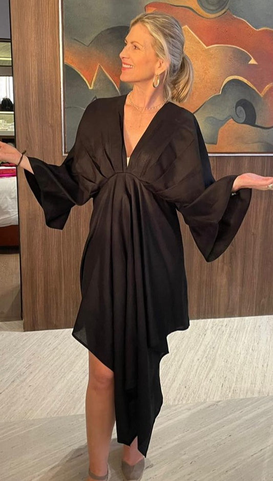 Kimono Lino Negro